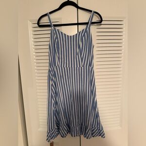 Old Navy Blue & White Striped Sundress (Small)